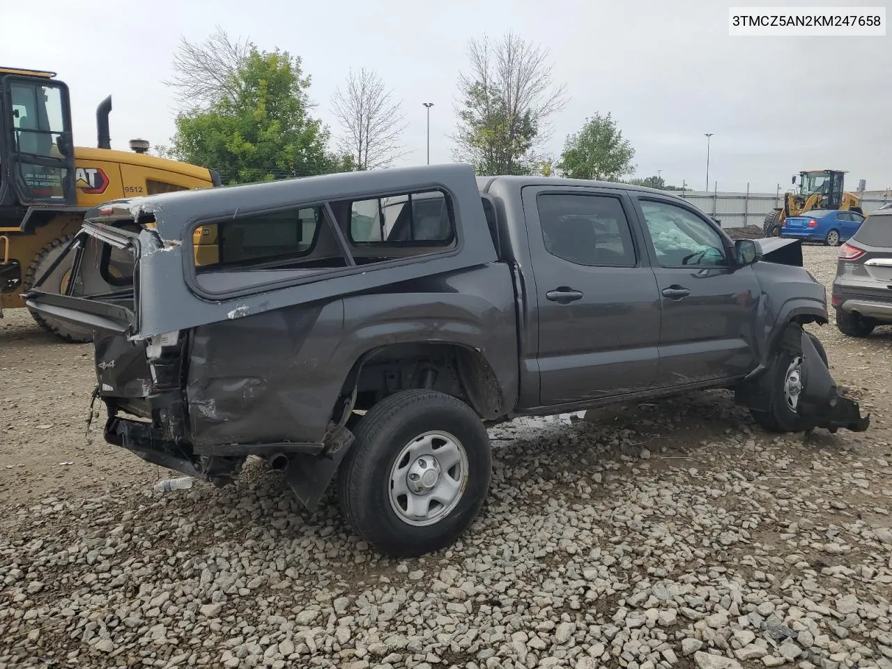 2019 Toyota Tacoma Double Cab VIN: 3TMCZ5AN2KM247658 Lot: 68379064