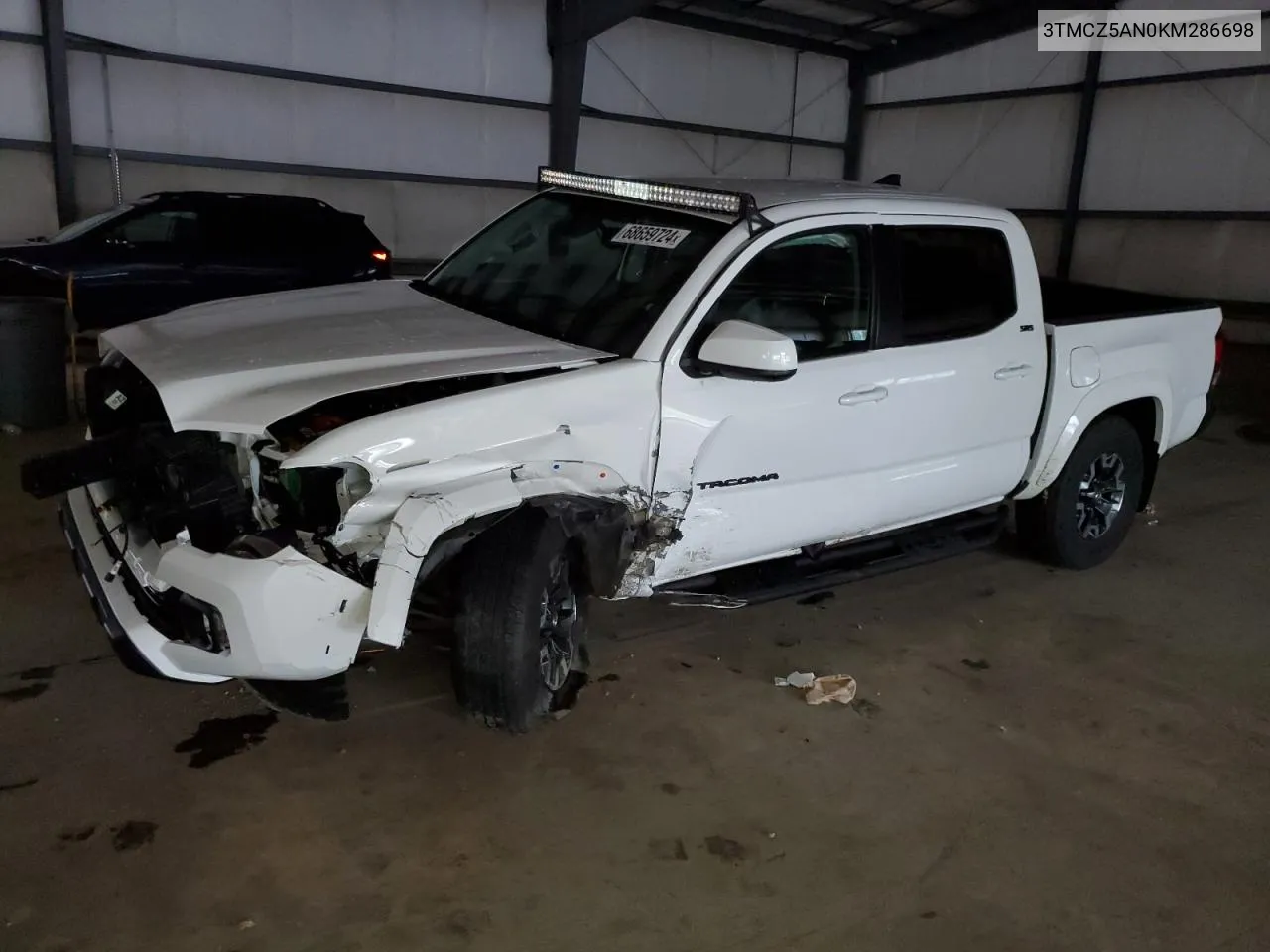 2019 Toyota Tacoma Double Cab VIN: 3TMCZ5AN0KM286698 Lot: 68659724