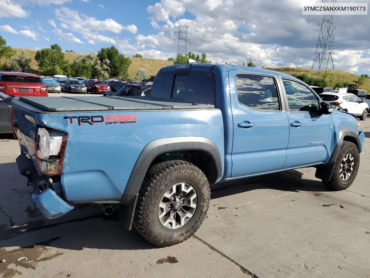 2019 Toyota Tacoma Double Cab VIN: 3TMCZ5ANXKM190173 Lot: 69012654