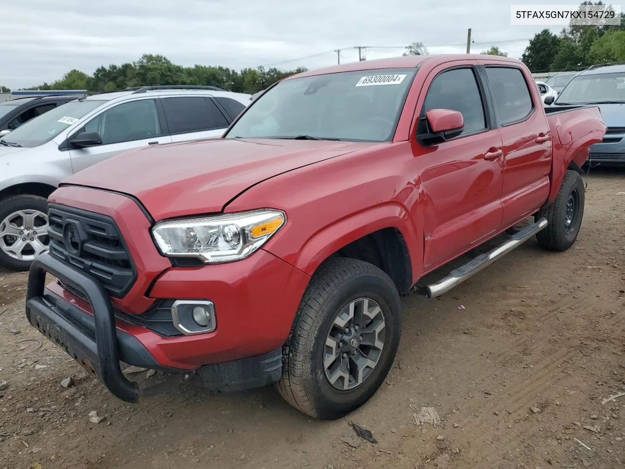 2019 Toyota Tacoma Double Cab VIN: 5TFAX5GN7KX154729 Lot: 69300004