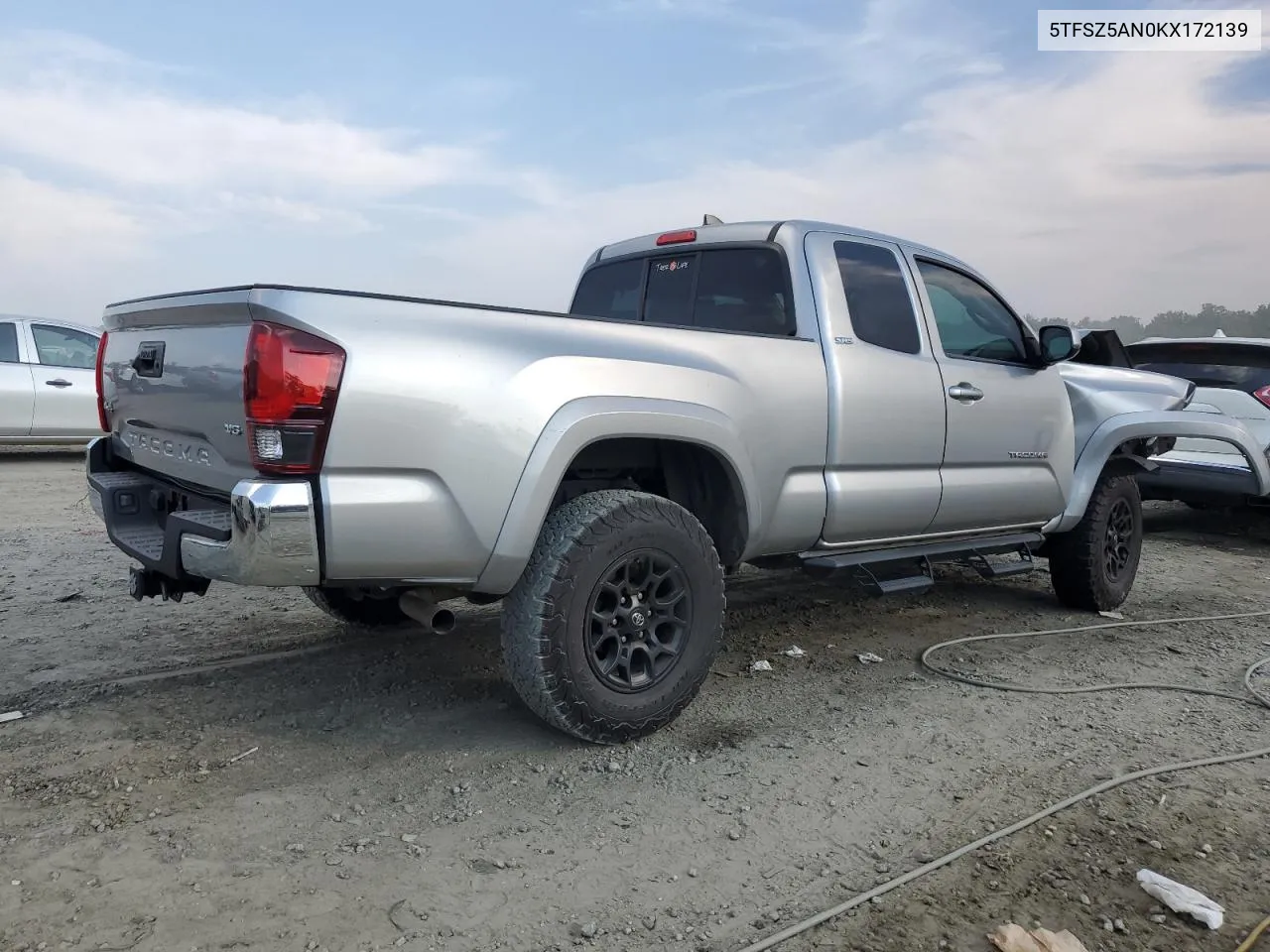 2019 Toyota Tacoma Access Cab VIN: 5TFSZ5AN0KX172139 Lot: 69757114