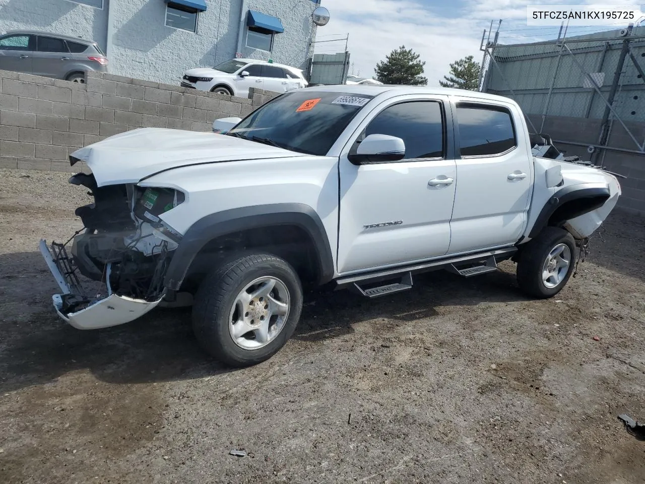 2019 Toyota Tacoma Double Cab VIN: 5TFCZ5AN1KX195725 Lot: 69936614