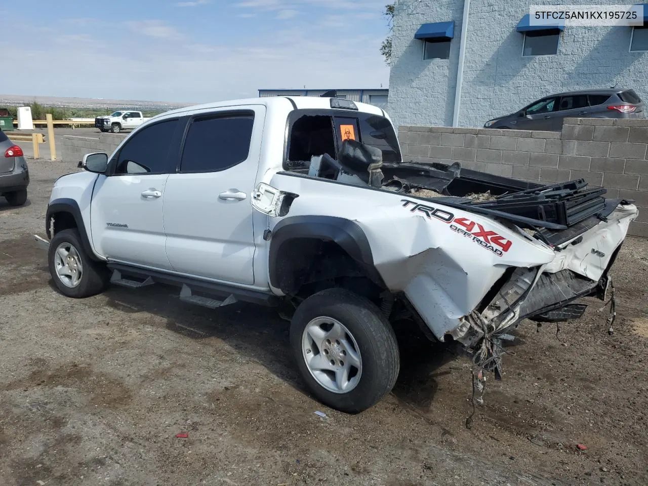 2019 Toyota Tacoma Double Cab VIN: 5TFCZ5AN1KX195725 Lot: 69936614