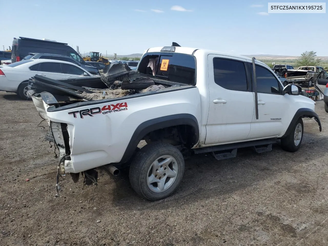 2019 Toyota Tacoma Double Cab VIN: 5TFCZ5AN1KX195725 Lot: 69936614