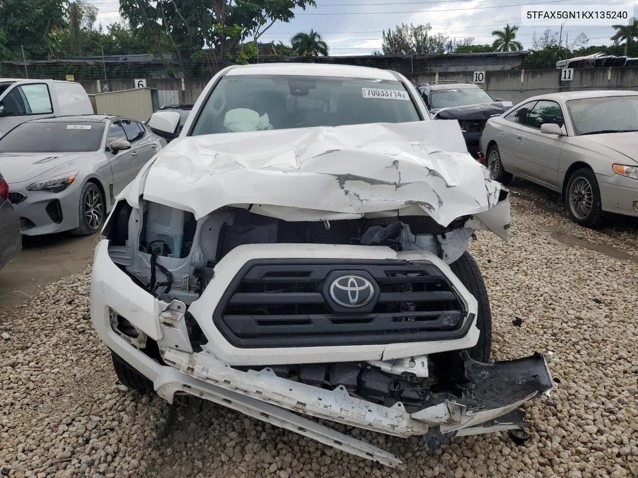 2019 Toyota Tacoma Double Cab VIN: 5TFAX5GN1KX135240 Lot: 70033714