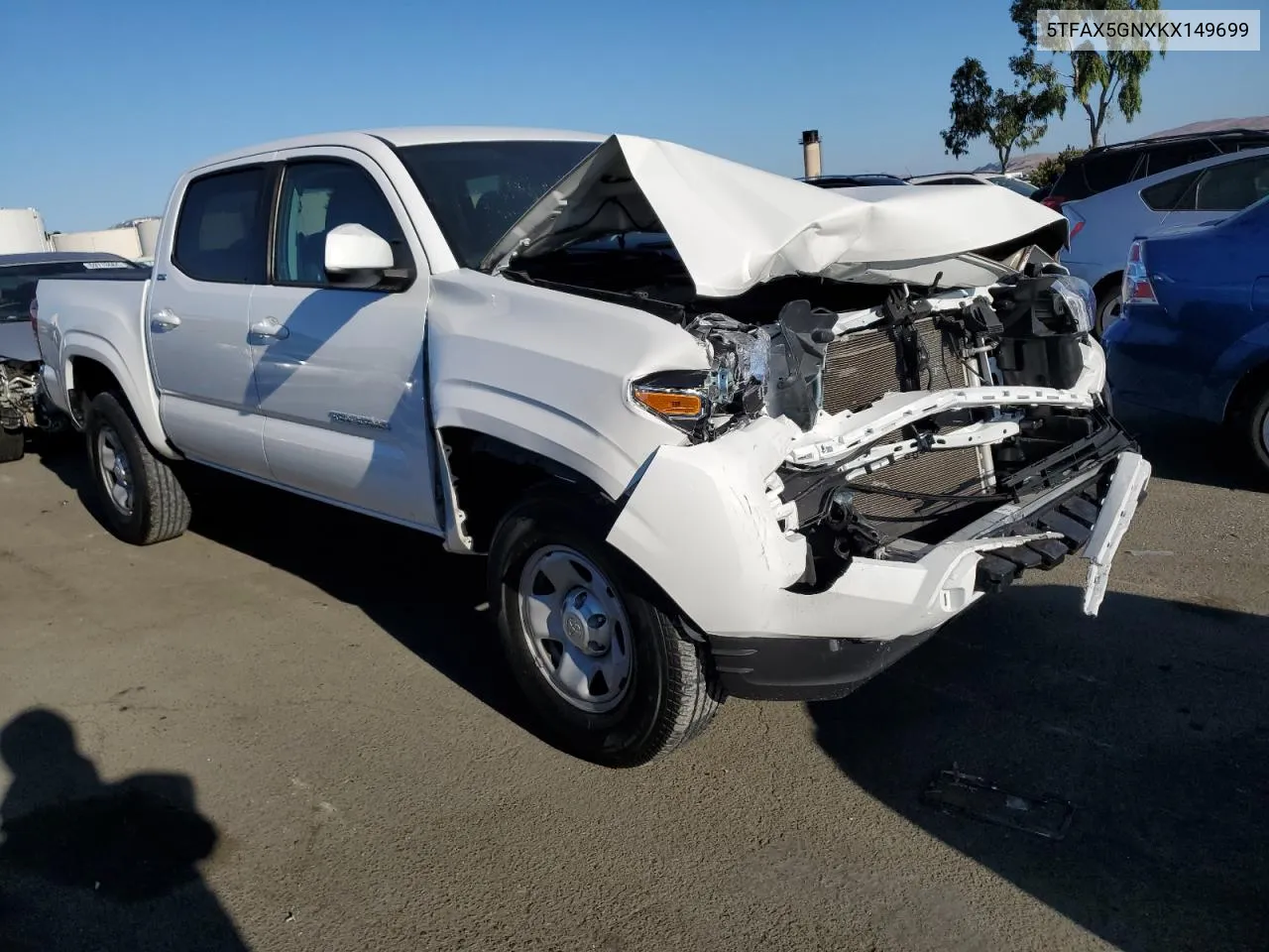 2019 Toyota Tacoma Double Cab VIN: 5TFAX5GNXKX149699 Lot: 70068064