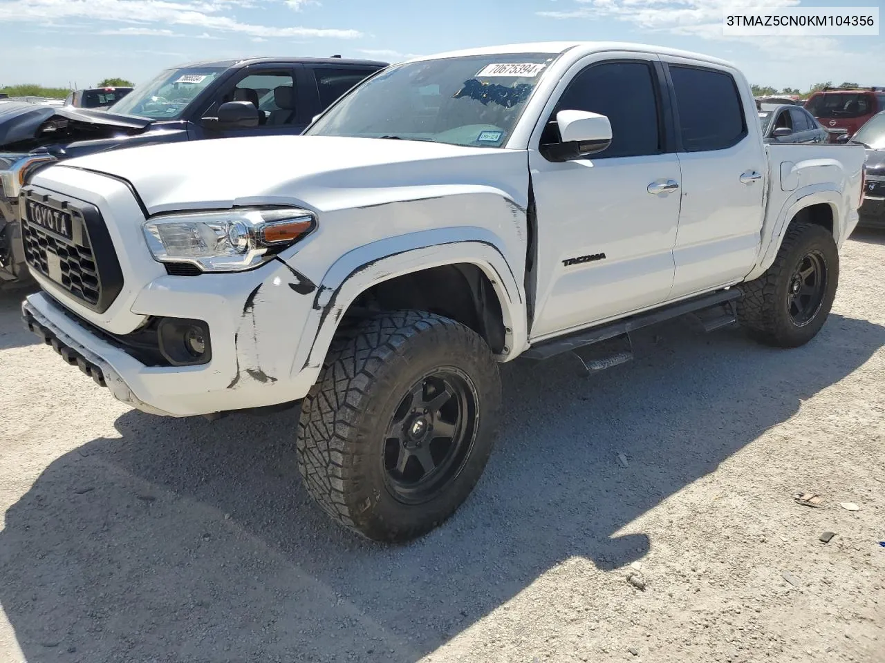 3TMAZ5CN0KM104356 2019 Toyota Tacoma Double Cab