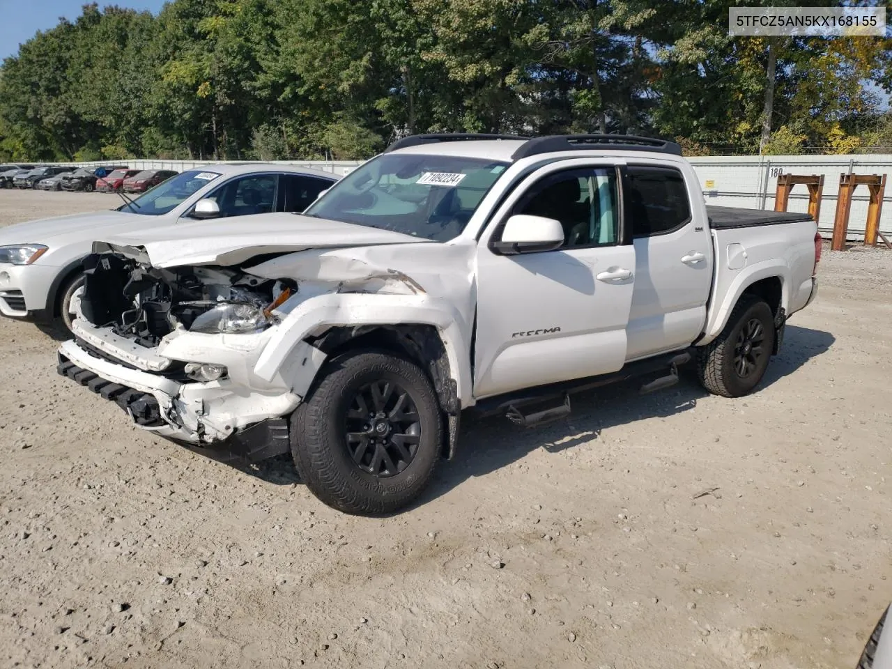 2019 Toyota Tacoma Double Cab VIN: 5TFCZ5AN5KX168155 Lot: 71092234