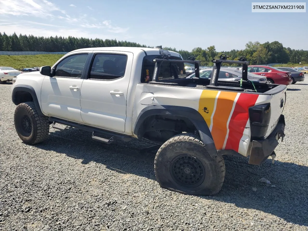 2019 Toyota Tacoma Double Cab VIN: 3TMCZ5AN7KM231908 Lot: 71322004