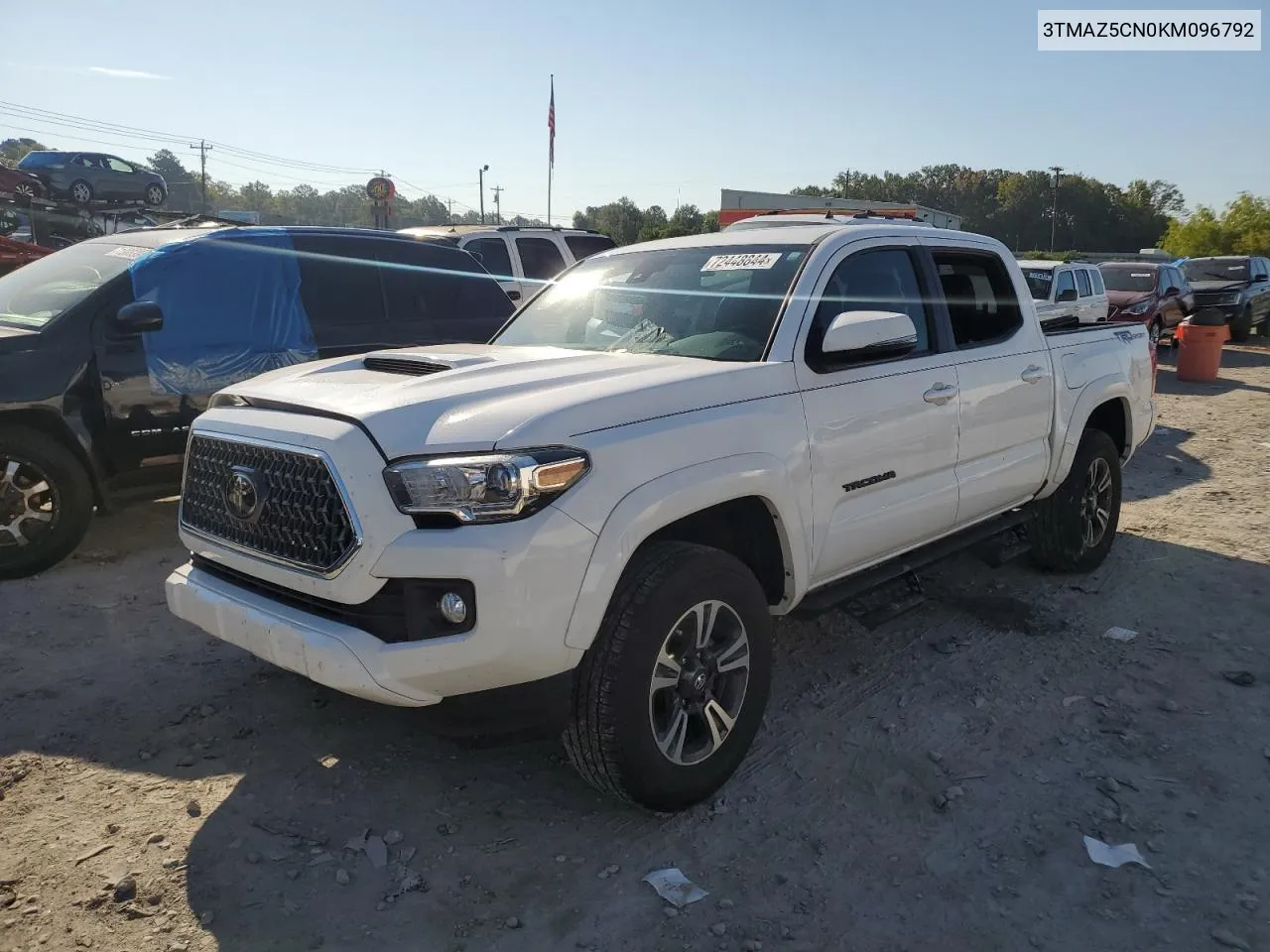 2019 Toyota Tacoma Double Cab VIN: 3TMAZ5CN0KM096792 Lot: 72448844