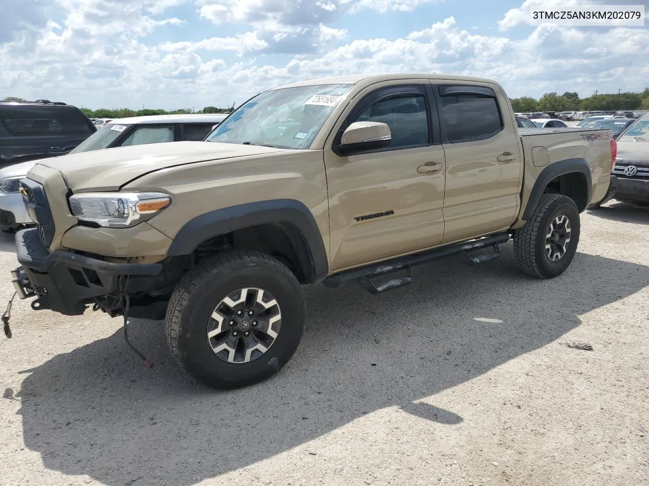 2019 Toyota Tacoma Double Cab VIN: 3TMCZ5AN3KM202079 Lot: 72651684