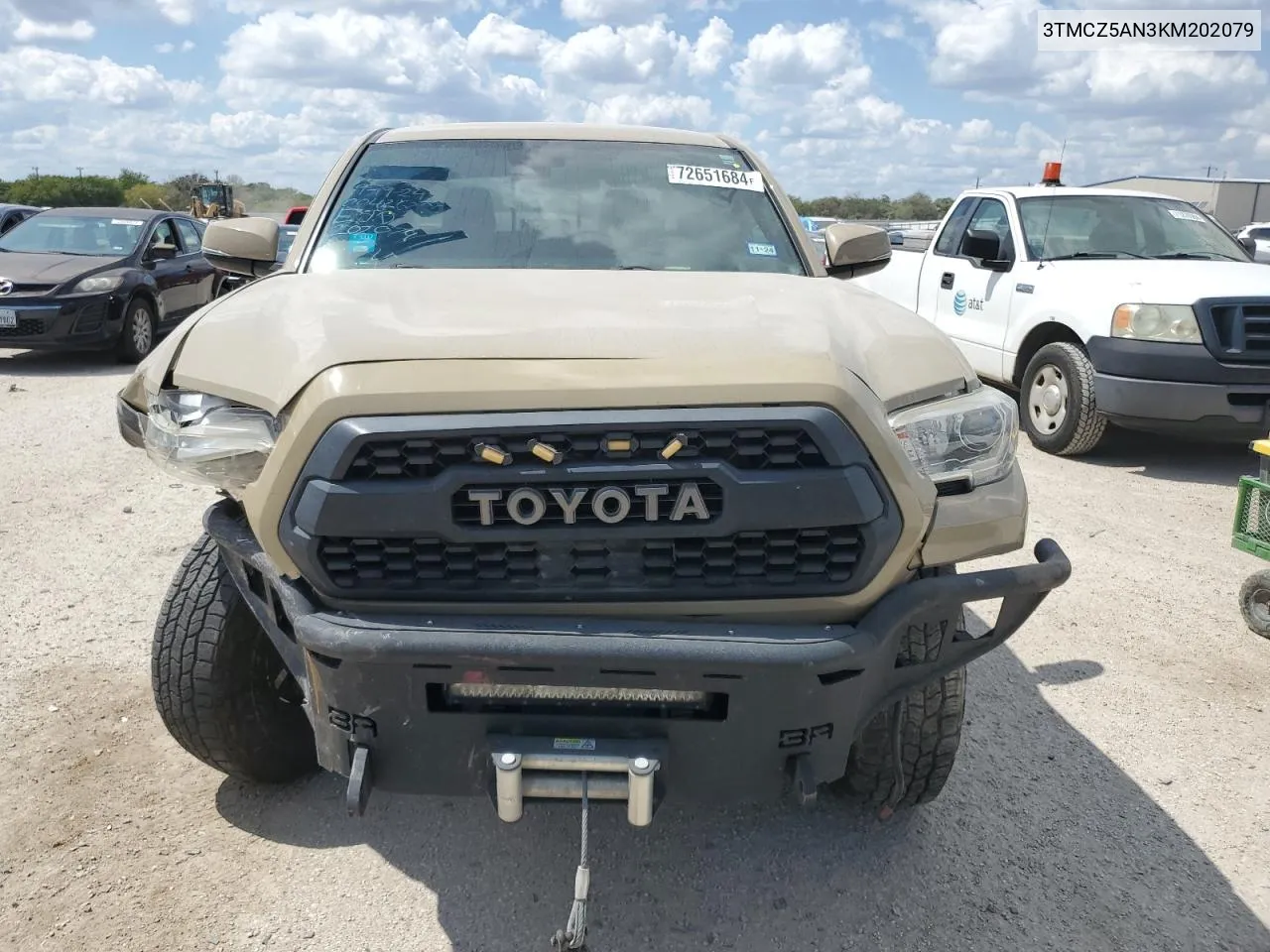 2019 Toyota Tacoma Double Cab VIN: 3TMCZ5AN3KM202079 Lot: 72651684