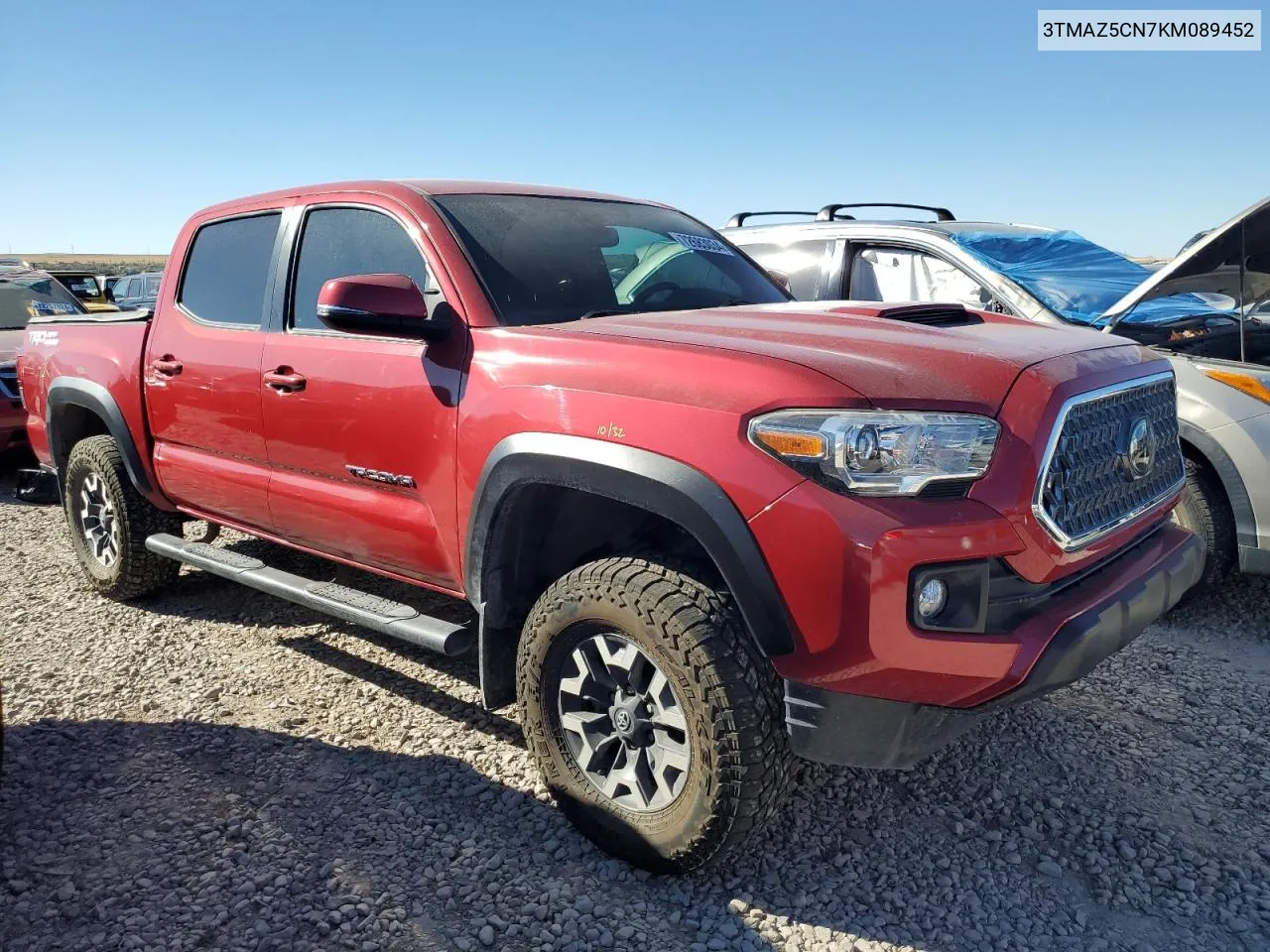 2019 Toyota Tacoma Double Cab VIN: 3TMAZ5CN7KM089452 Lot: 72683034