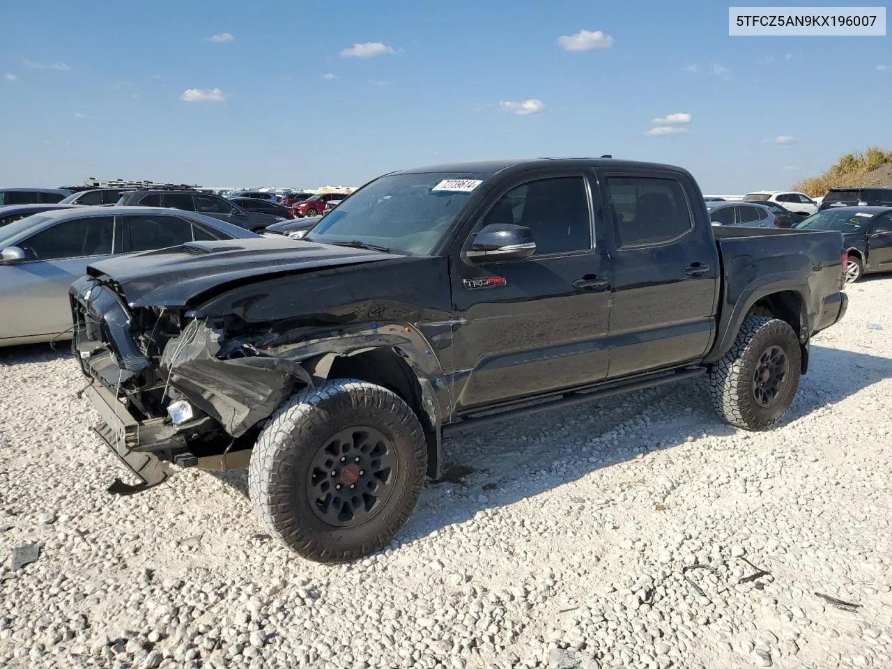 2019 Toyota Tacoma Double Cab VIN: 5TFCZ5AN9KX196007 Lot: 72739614