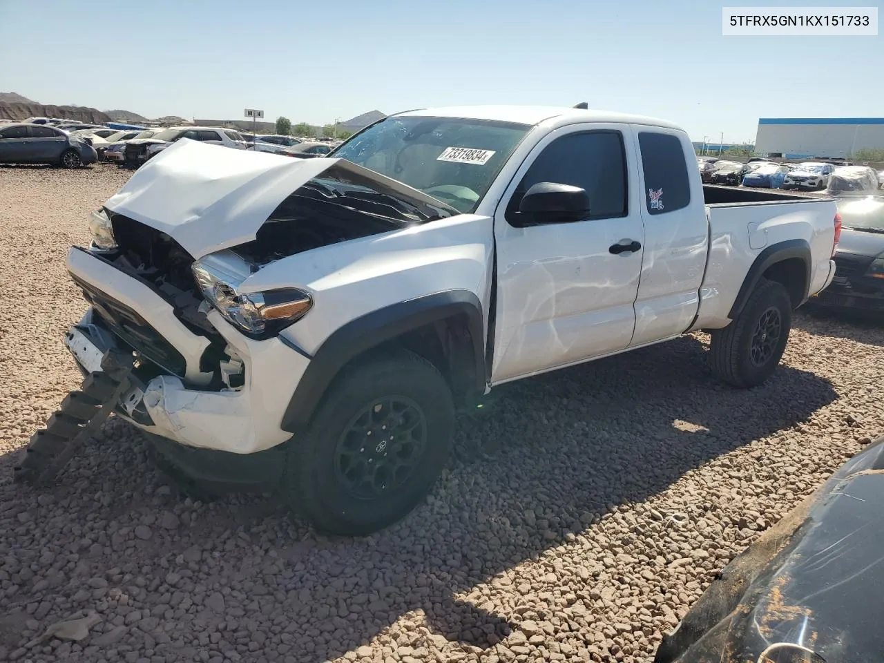 2019 Toyota Tacoma Access Cab VIN: 5TFRX5GN1KX151733 Lot: 73319834