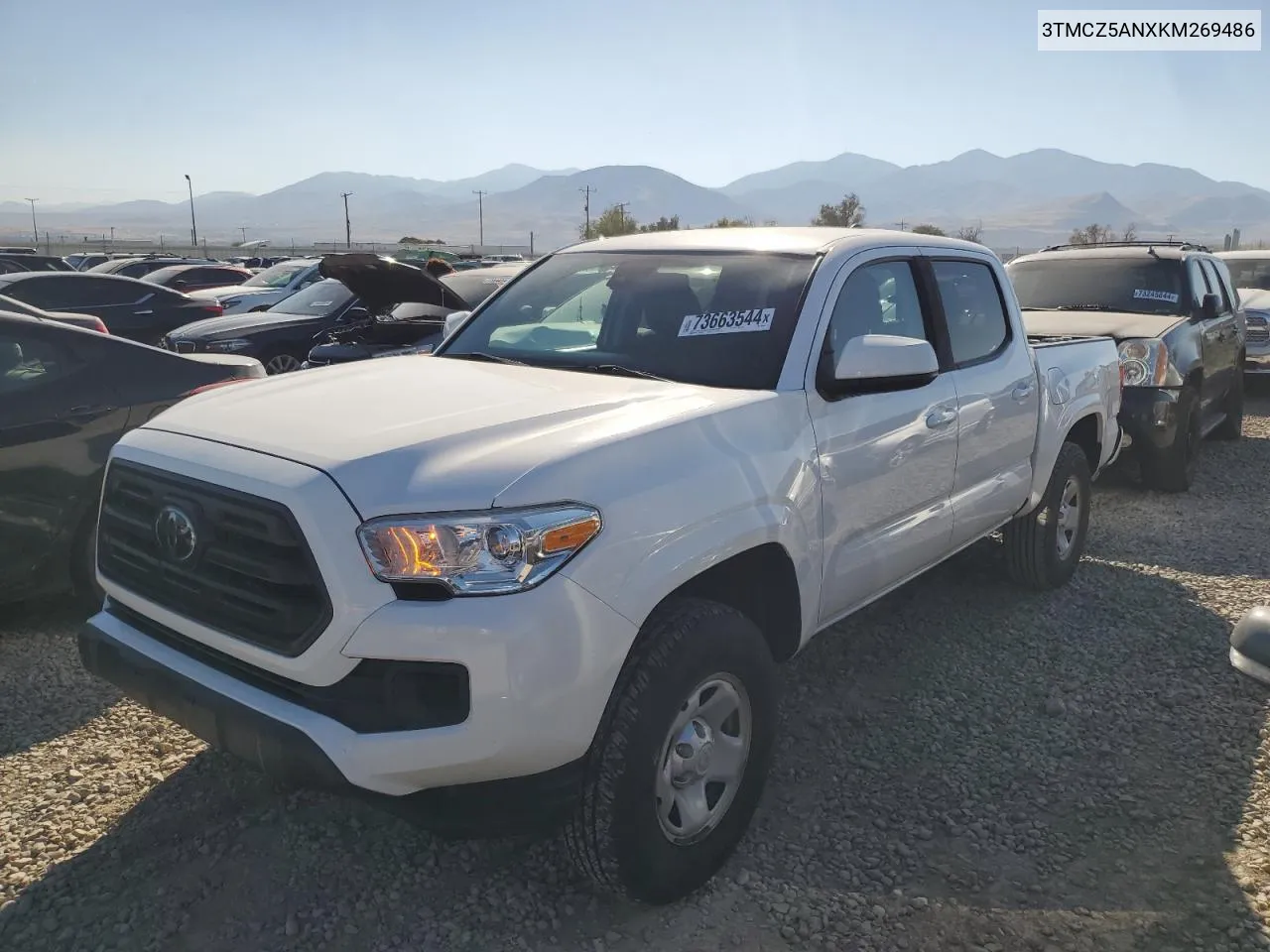 2019 Toyota Tacoma Double Cab VIN: 3TMCZ5ANXKM269486 Lot: 73663544