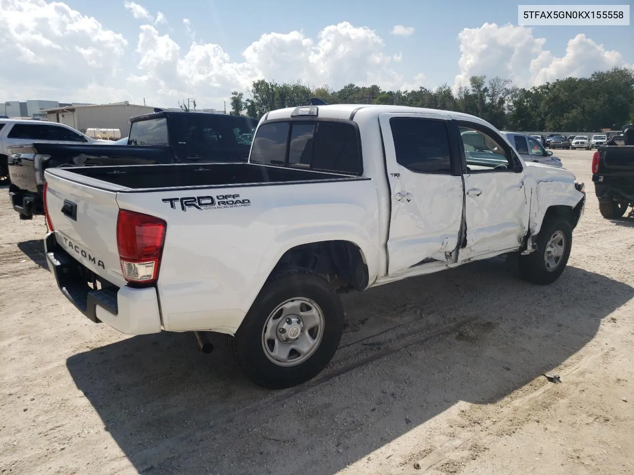 2019 Toyota Tacoma Double Cab VIN: 5TFAX5GN0KX155558 Lot: 73749954