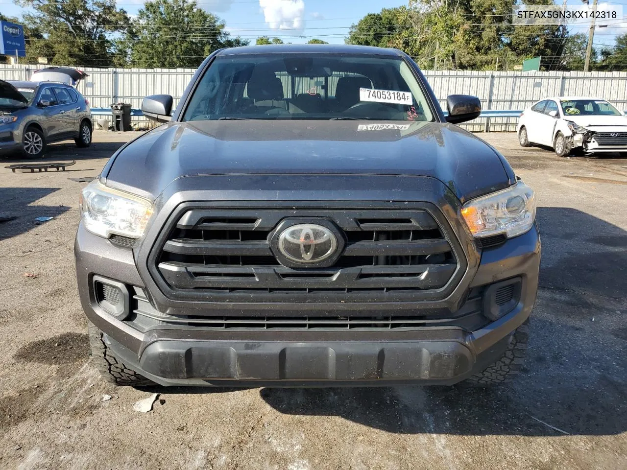 2019 Toyota Tacoma Double Cab VIN: 5TFAX5GN3KX142318 Lot: 74053184