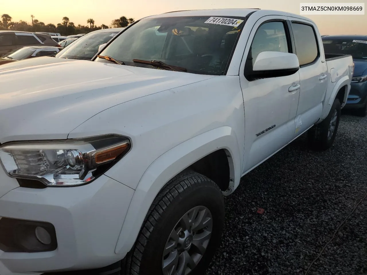 2019 Toyota Tacoma Double Cab VIN: 3TMAZ5CN0KM098669 Lot: 74170204