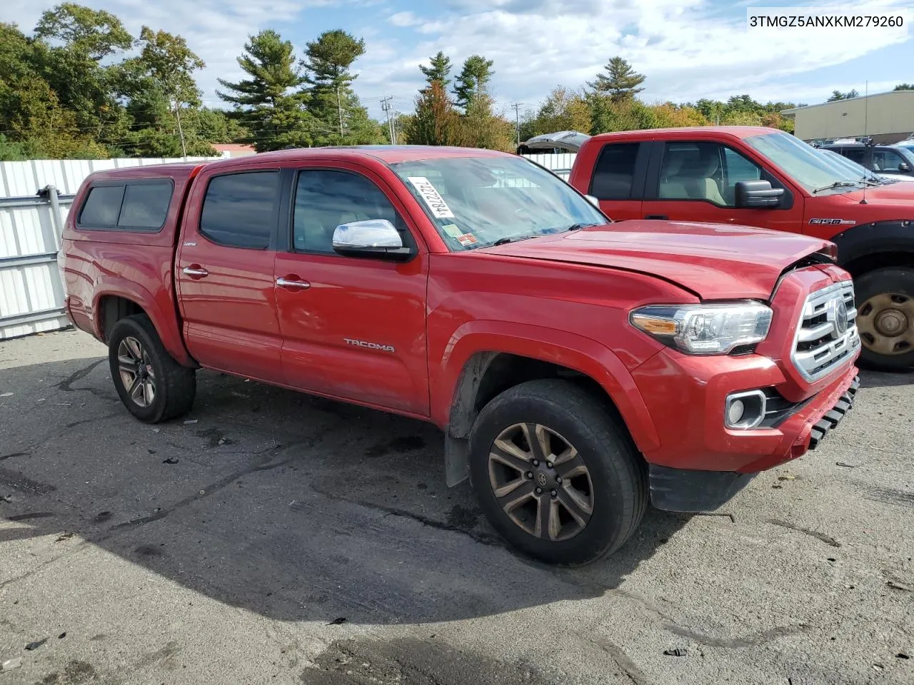 2019 Toyota Tacoma Double Cab VIN: 3TMGZ5ANXKM279260 Lot: 74272784