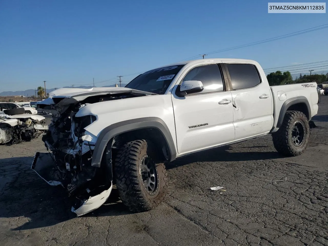 2019 Toyota Tacoma Double Cab VIN: 3TMAZ5CN8KM112835 Lot: 74353514