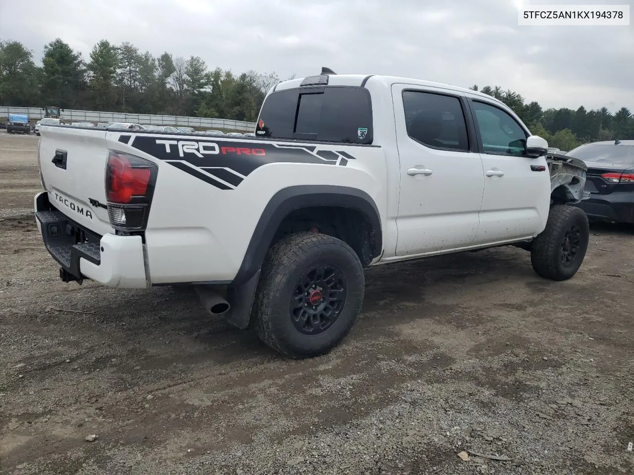 2019 Toyota Tacoma Double Cab VIN: 5TFCZ5AN1KX194378 Lot: 74523944