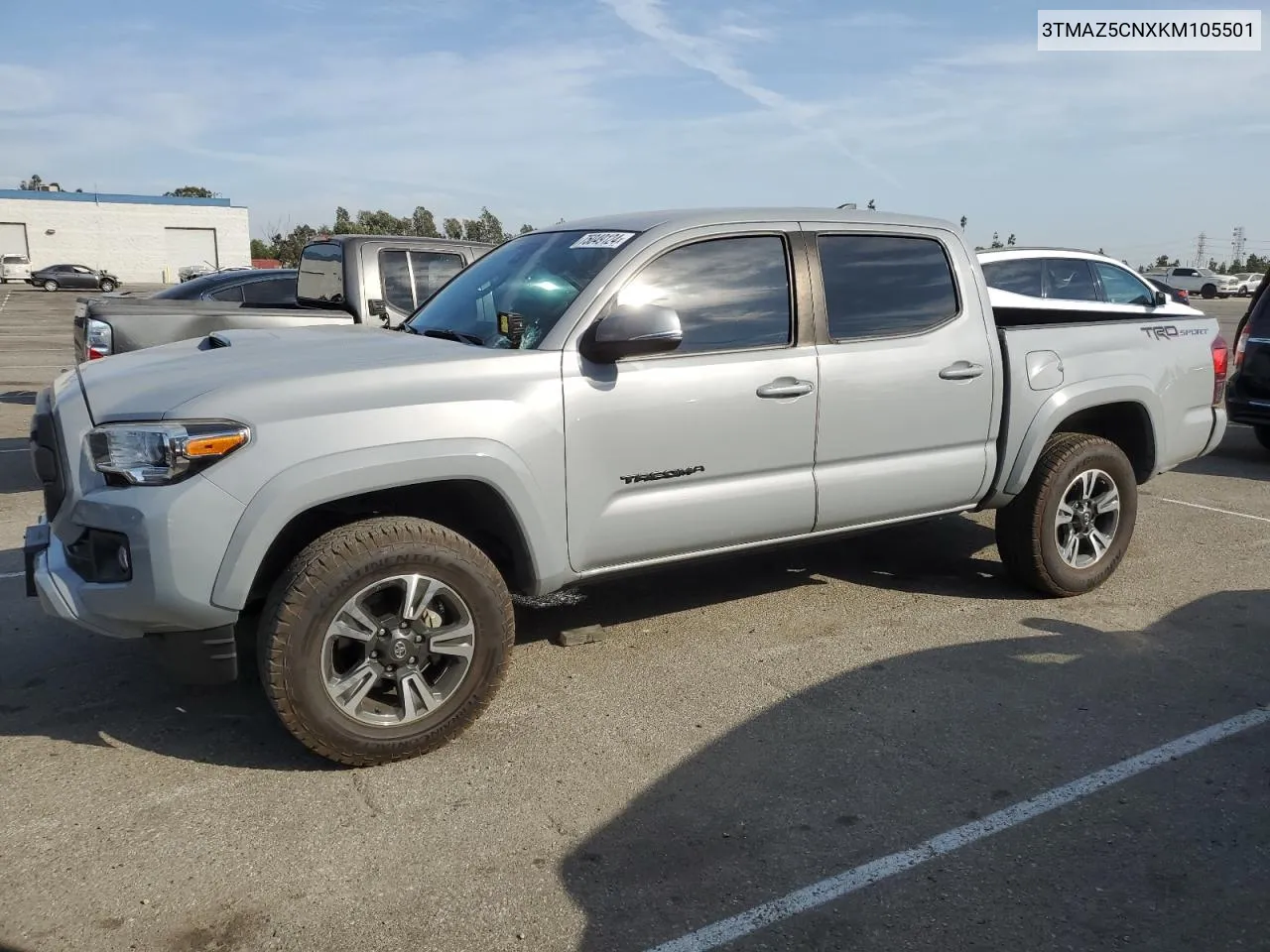 2019 Toyota Tacoma Double Cab VIN: 3TMAZ5CNXKM105501 Lot: 75049124