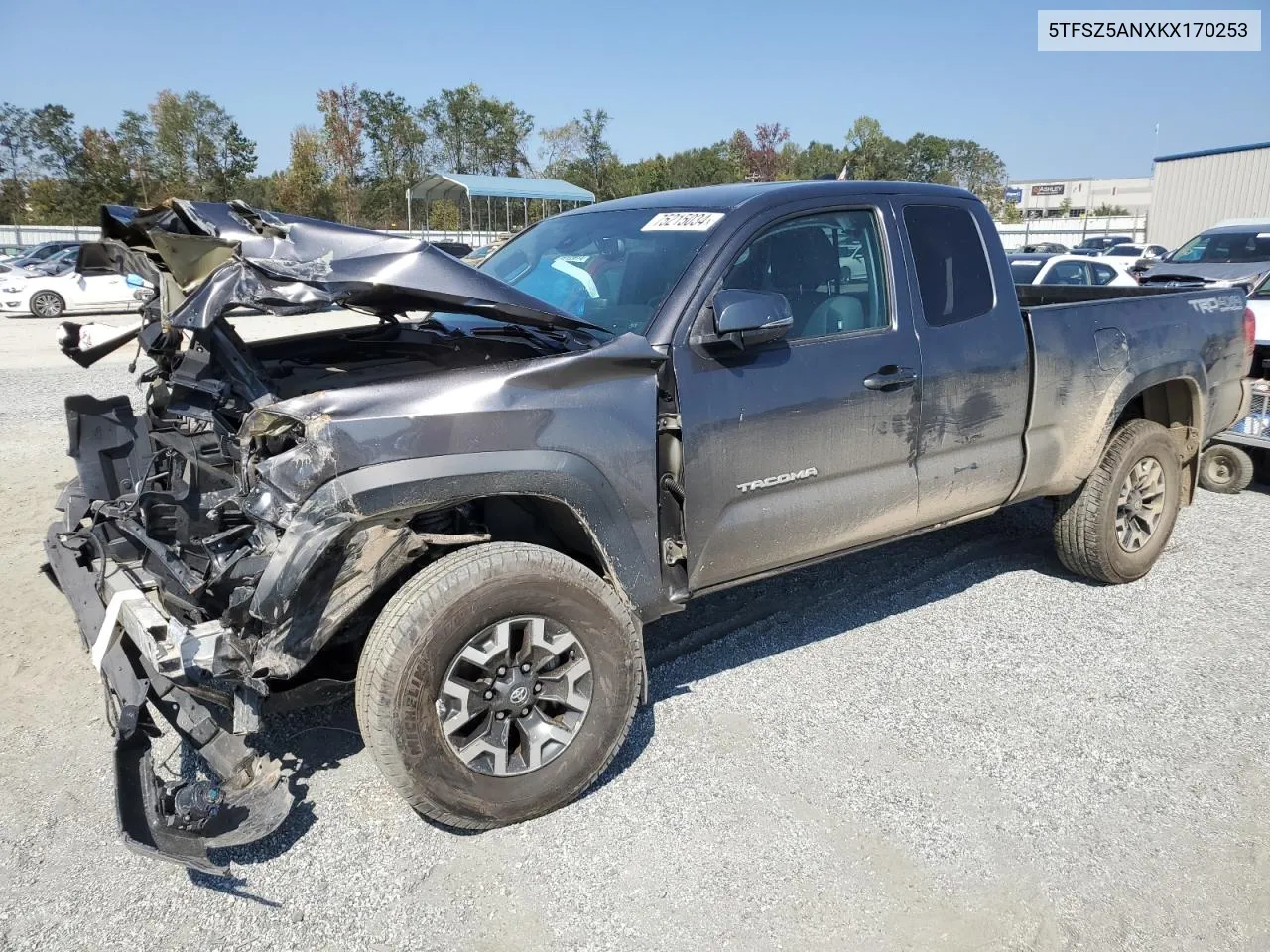 2019 Toyota Tacoma Access Cab VIN: 5TFSZ5ANXKX170253 Lot: 75215034