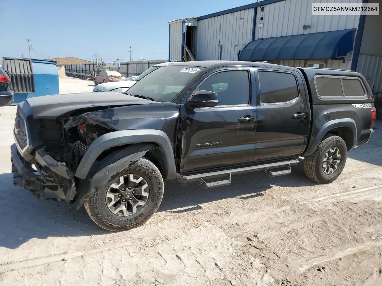 2019 Toyota Tacoma Double Cab VIN: 3TMCZ5AN9KM212664 Lot: 75517584