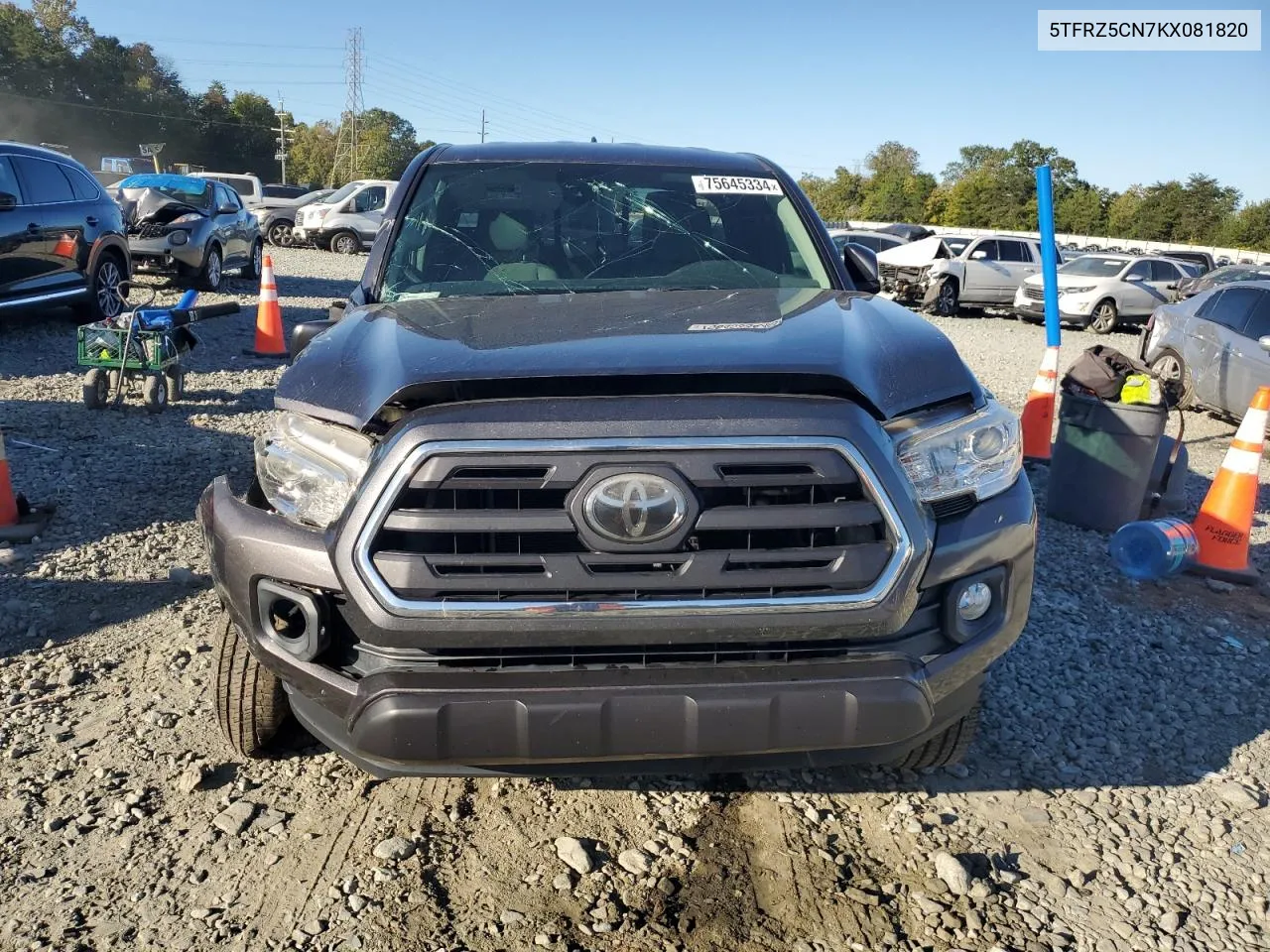 2019 Toyota Tacoma Access Cab VIN: 5TFRZ5CN7KX081820 Lot: 75645334