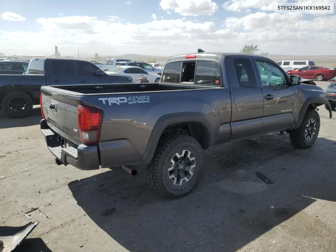 5TFSZ5AN1KX169542 2019 Toyota Tacoma Access Cab