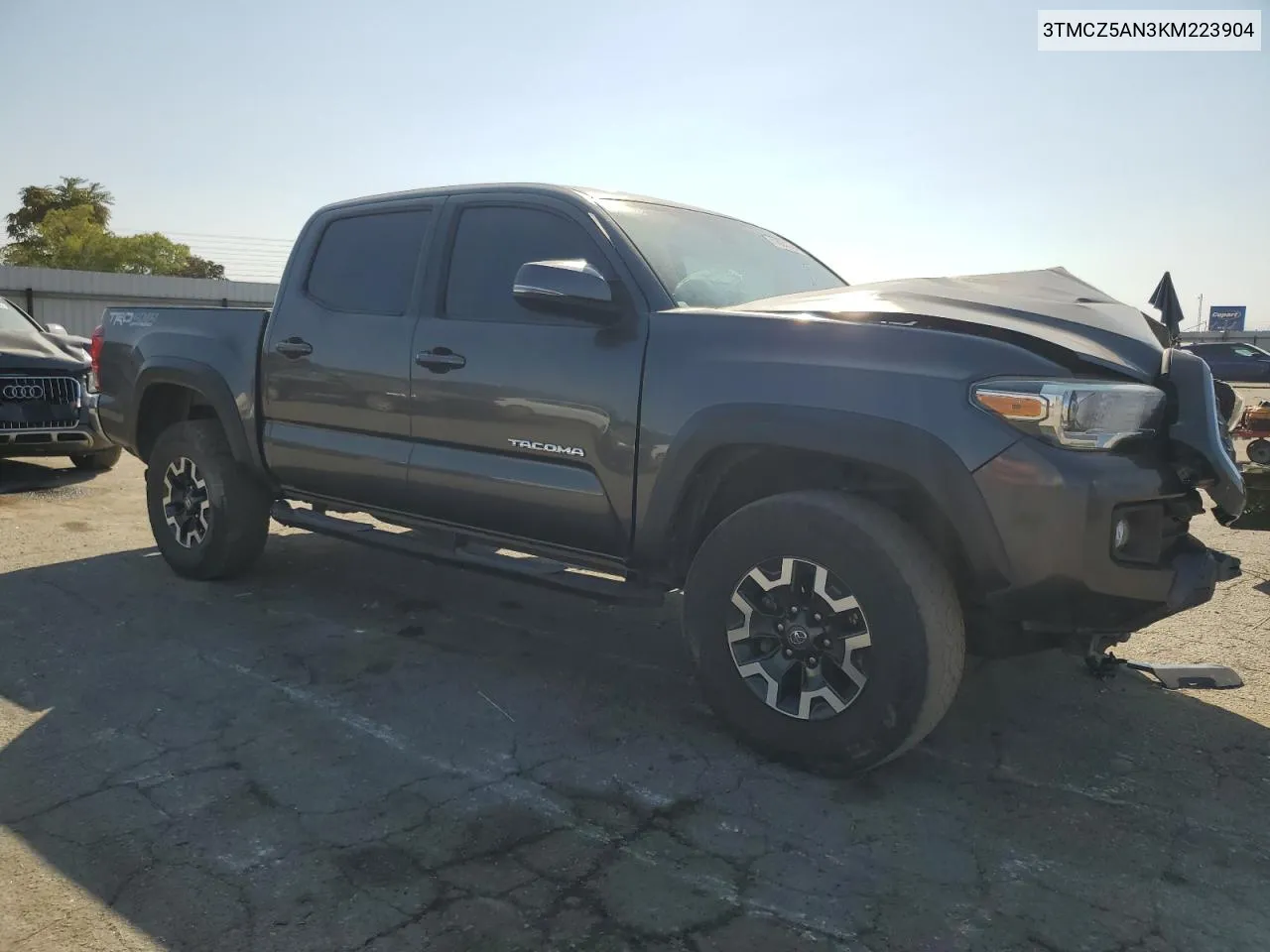 2019 Toyota Tacoma Double Cab VIN: 3TMCZ5AN3KM223904 Lot: 75895334