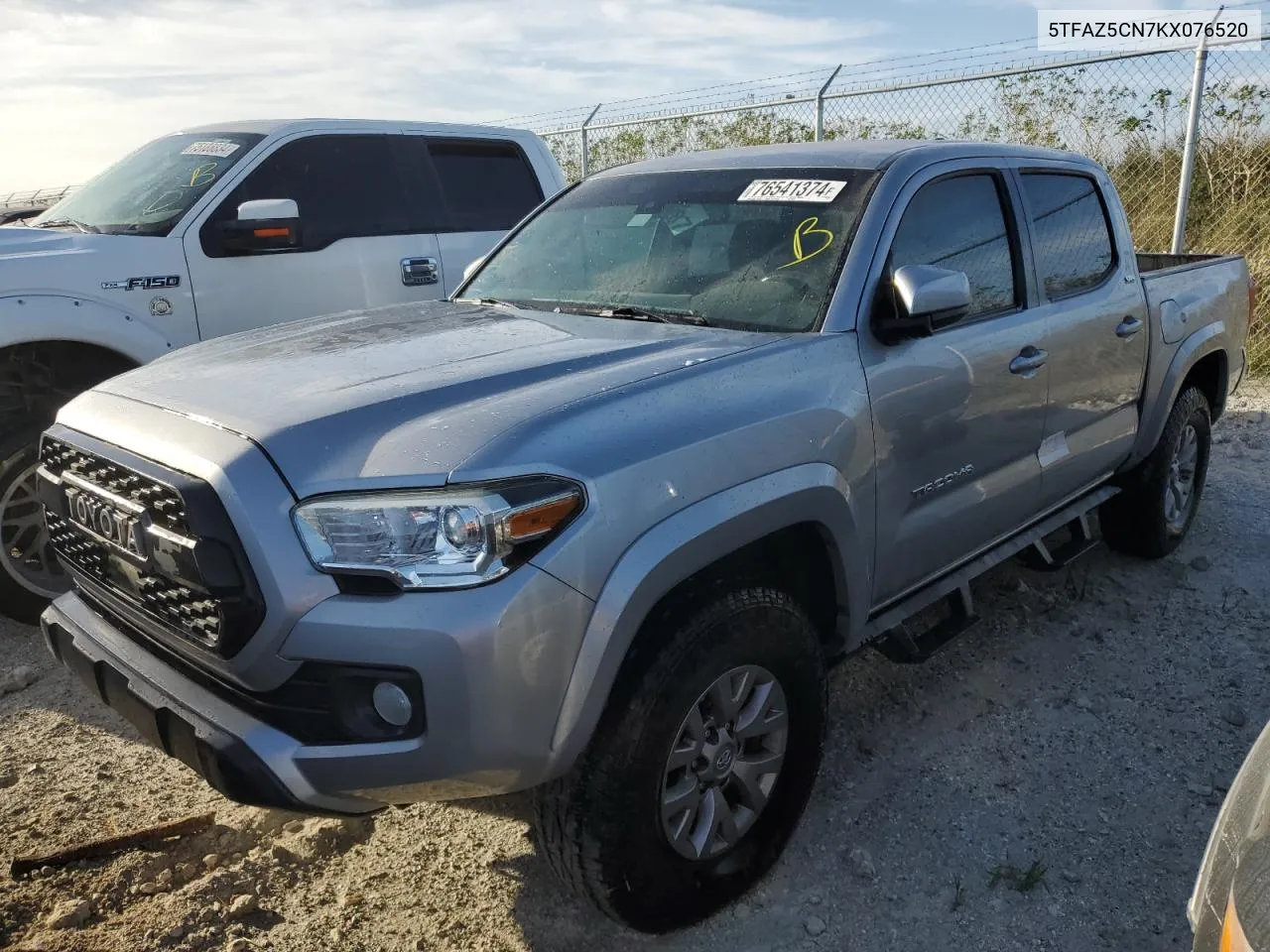 2019 Toyota Tacoma Double Cab VIN: 5TFAZ5CN7KX076520 Lot: 76541374