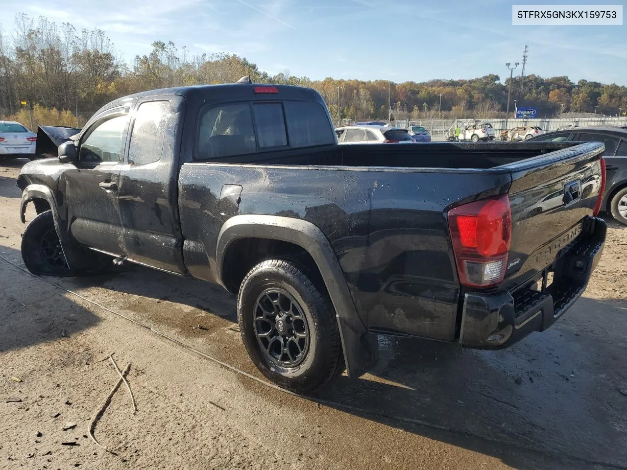 5TFRX5GN3KX159753 2019 Toyota Tacoma Access Cab