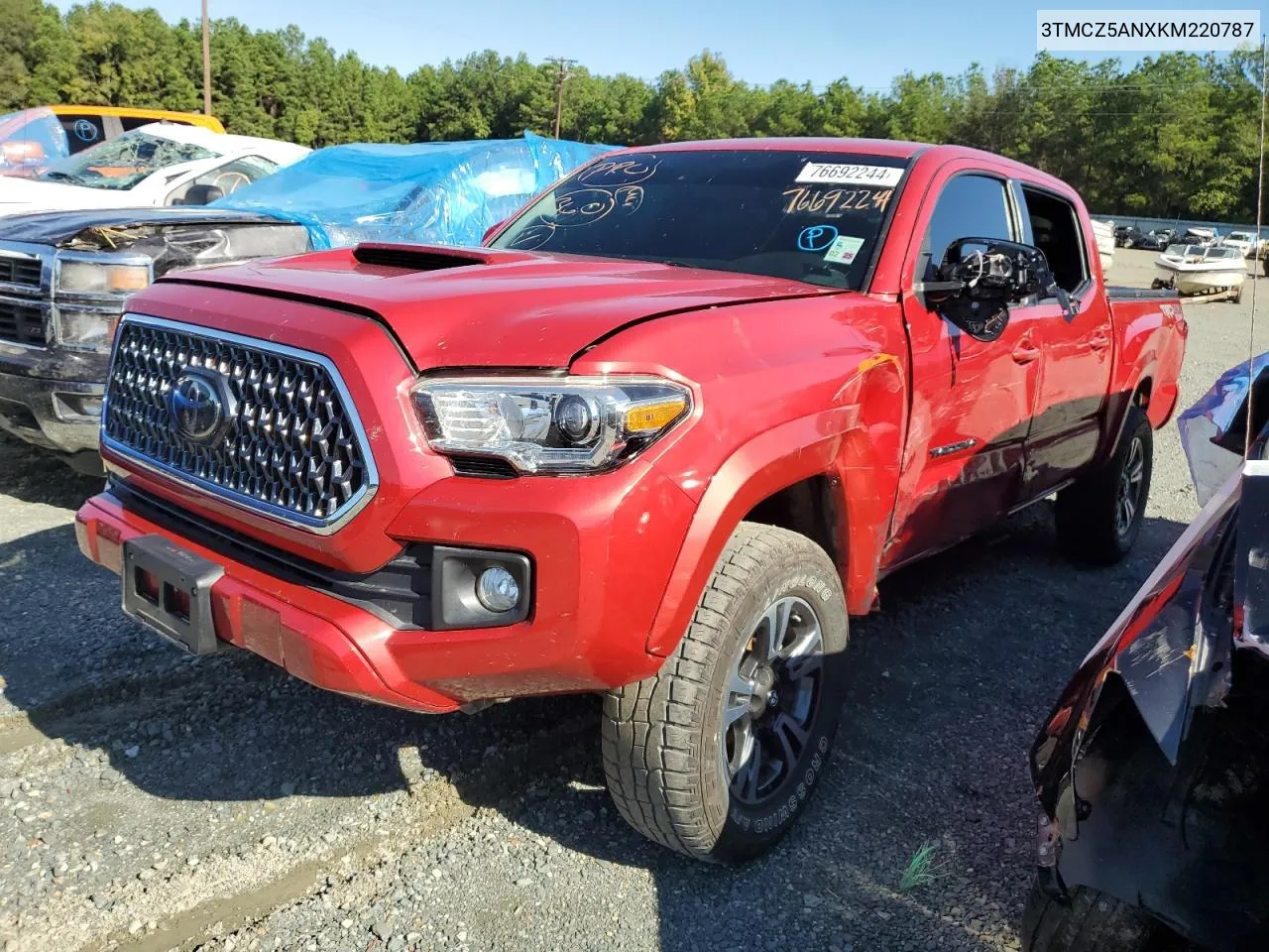 2019 Toyota Tacoma Double Cab VIN: 3TMCZ5ANXKM220787 Lot: 76692244