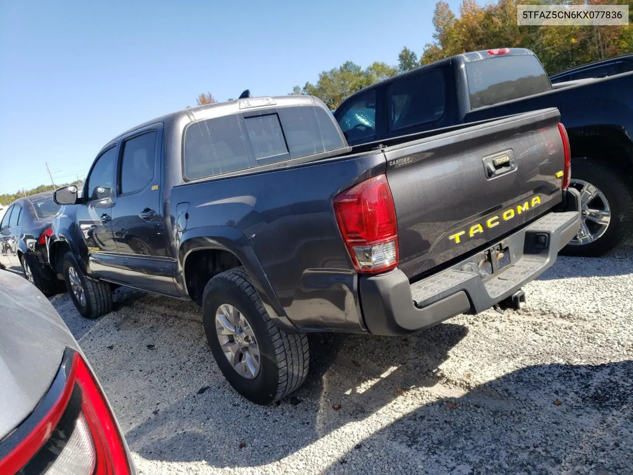 2019 Toyota Tacoma Double Cab VIN: 5TFAZ5CN6KX077836 Lot: 77073544