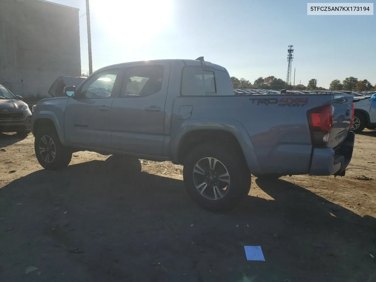 2019 Toyota Tacoma Double Cab VIN: 5TFCZ5AN7KX173194 Lot: 77438384