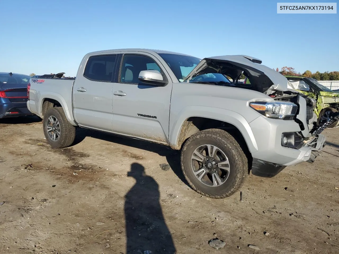 2019 Toyota Tacoma Double Cab VIN: 5TFCZ5AN7KX173194 Lot: 77438384