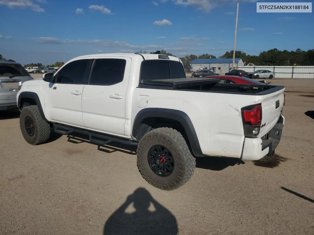 2019 Toyota Tacoma Double Cab VIN: 5TFCZ5AN2KX188184 Lot: 77578124