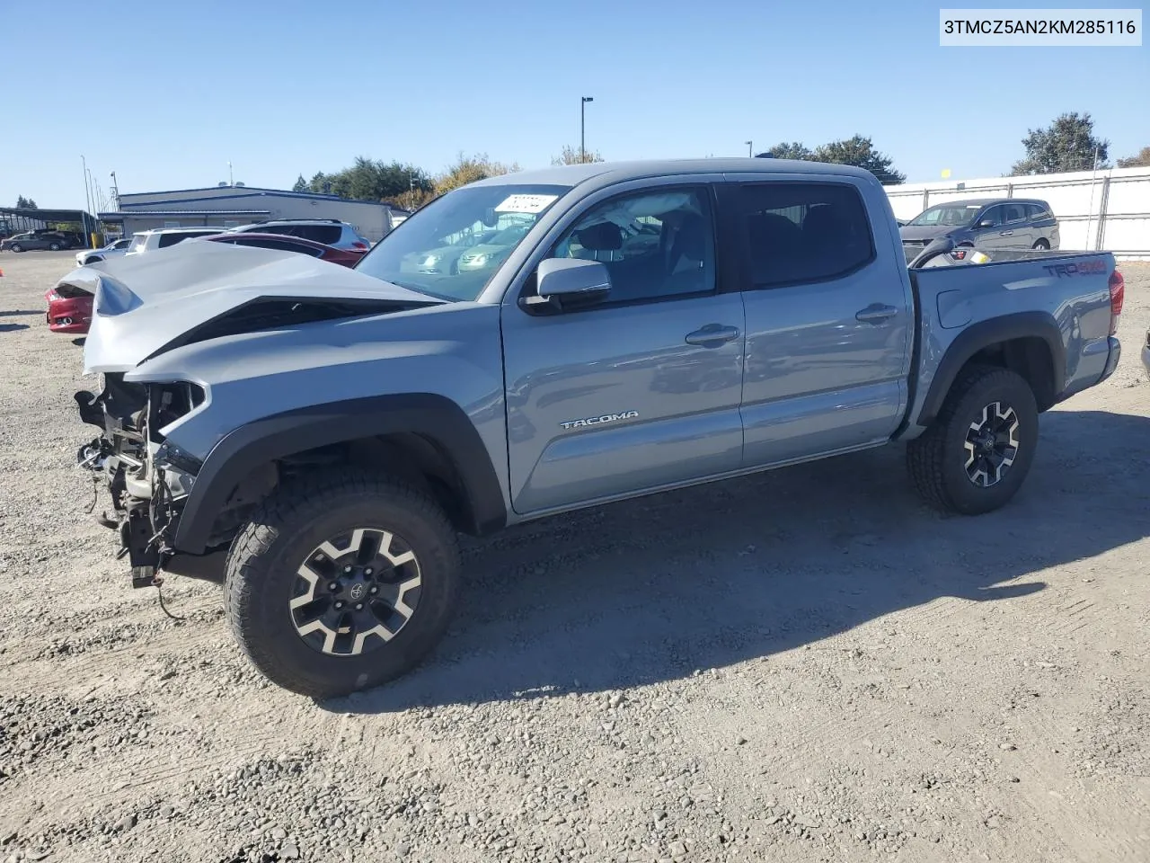 2019 Toyota Tacoma Double Cab VIN: 3TMCZ5AN2KM285116 Lot: 78027044