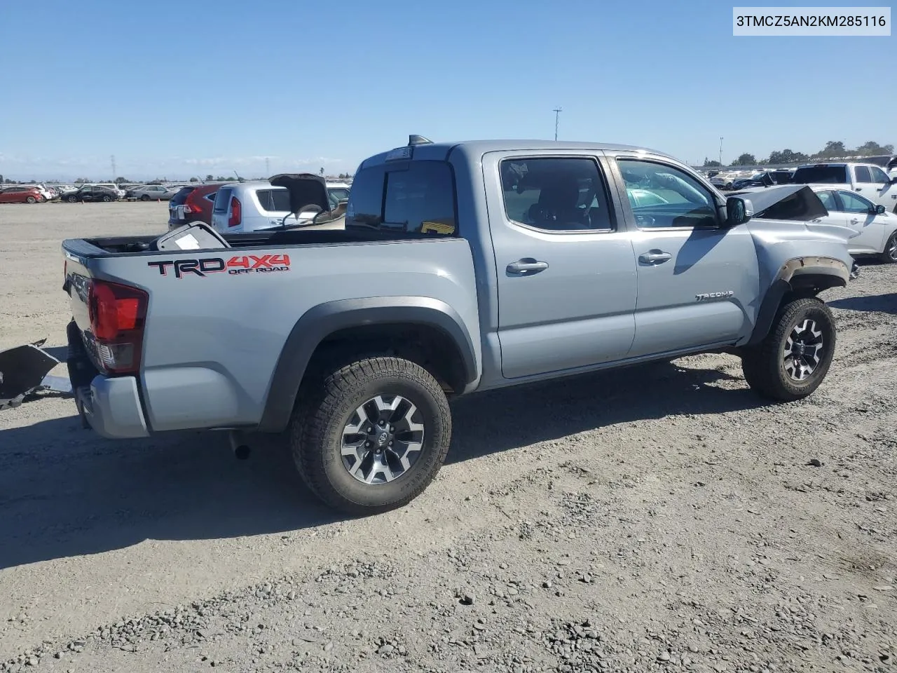 2019 Toyota Tacoma Double Cab VIN: 3TMCZ5AN2KM285116 Lot: 78027044