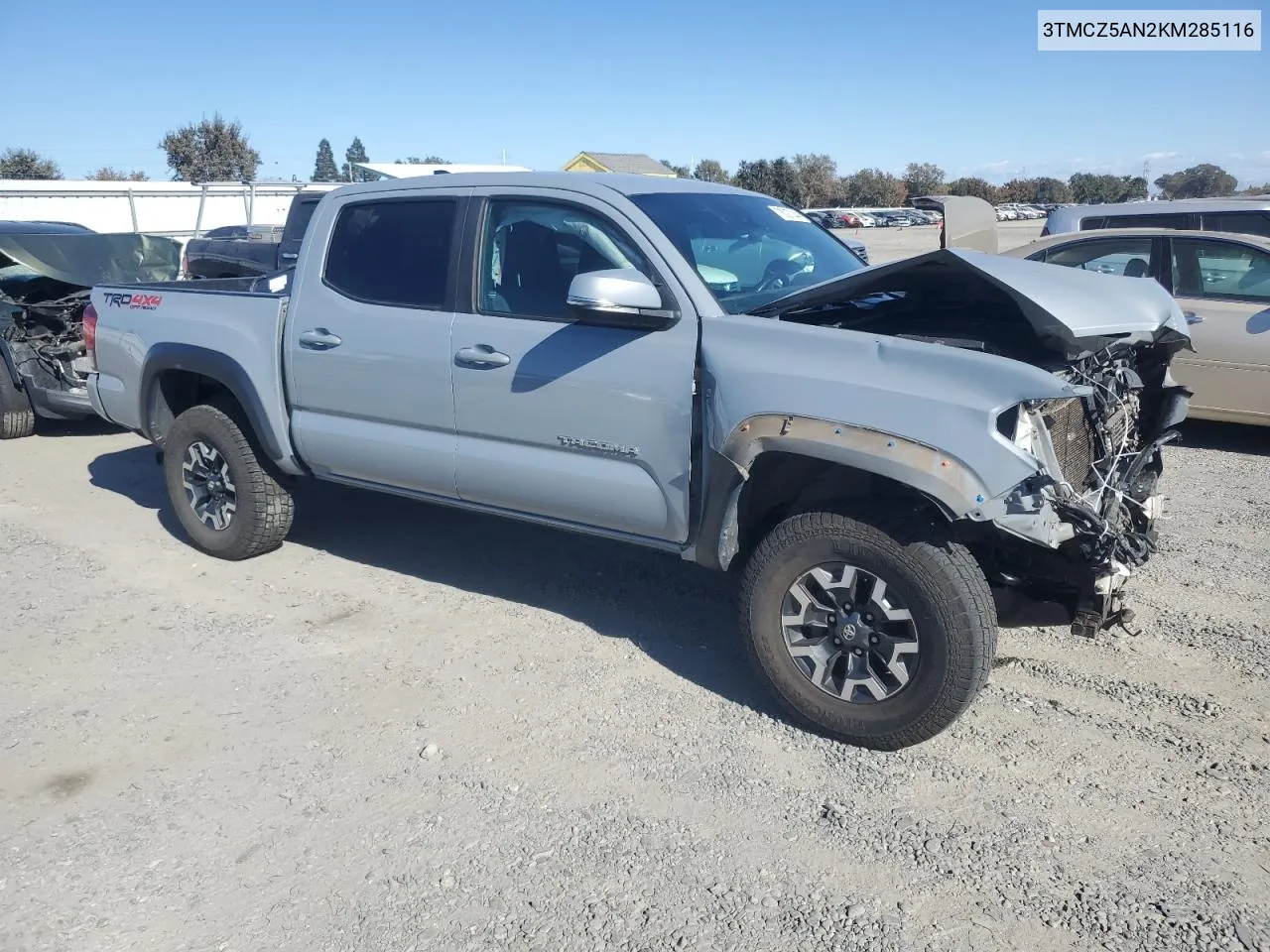 2019 Toyota Tacoma Double Cab VIN: 3TMCZ5AN2KM285116 Lot: 78027044