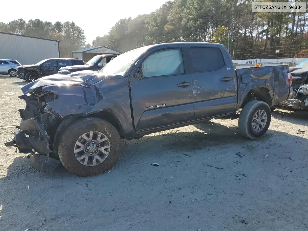 2019 Toyota Tacoma Double Cab VIN: 5TFCZ5AN3KX194334 Lot: 78055714