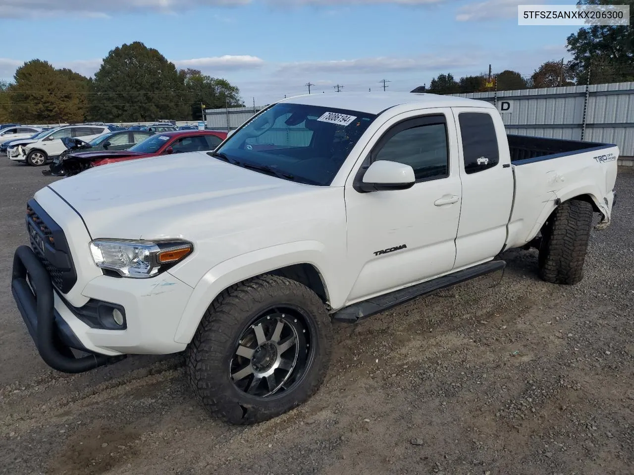 2019 Toyota Tacoma Access Cab VIN: 5TFSZ5ANXKX206300 Lot: 78086194