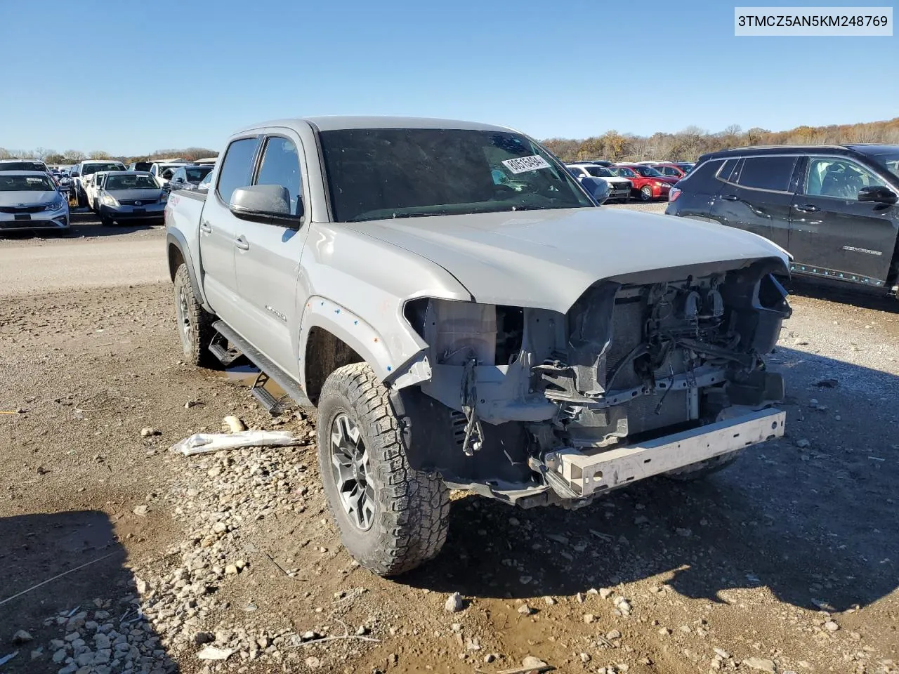 2019 Toyota Tacoma Double Cab VIN: 3TMCZ5AN5KM248769 Lot: 80515494