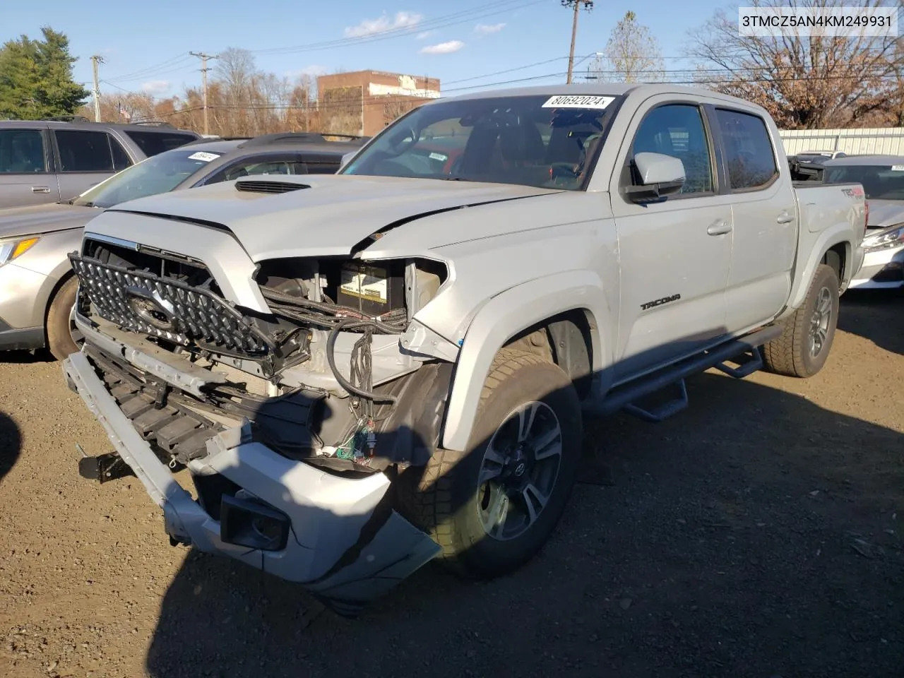 2019 Toyota Tacoma Double Cab VIN: 3TMCZ5AN4KM249931 Lot: 80692024