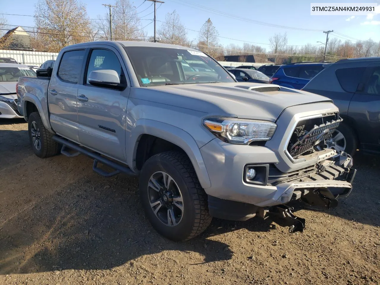 2019 Toyota Tacoma Double Cab VIN: 3TMCZ5AN4KM249931 Lot: 80692024