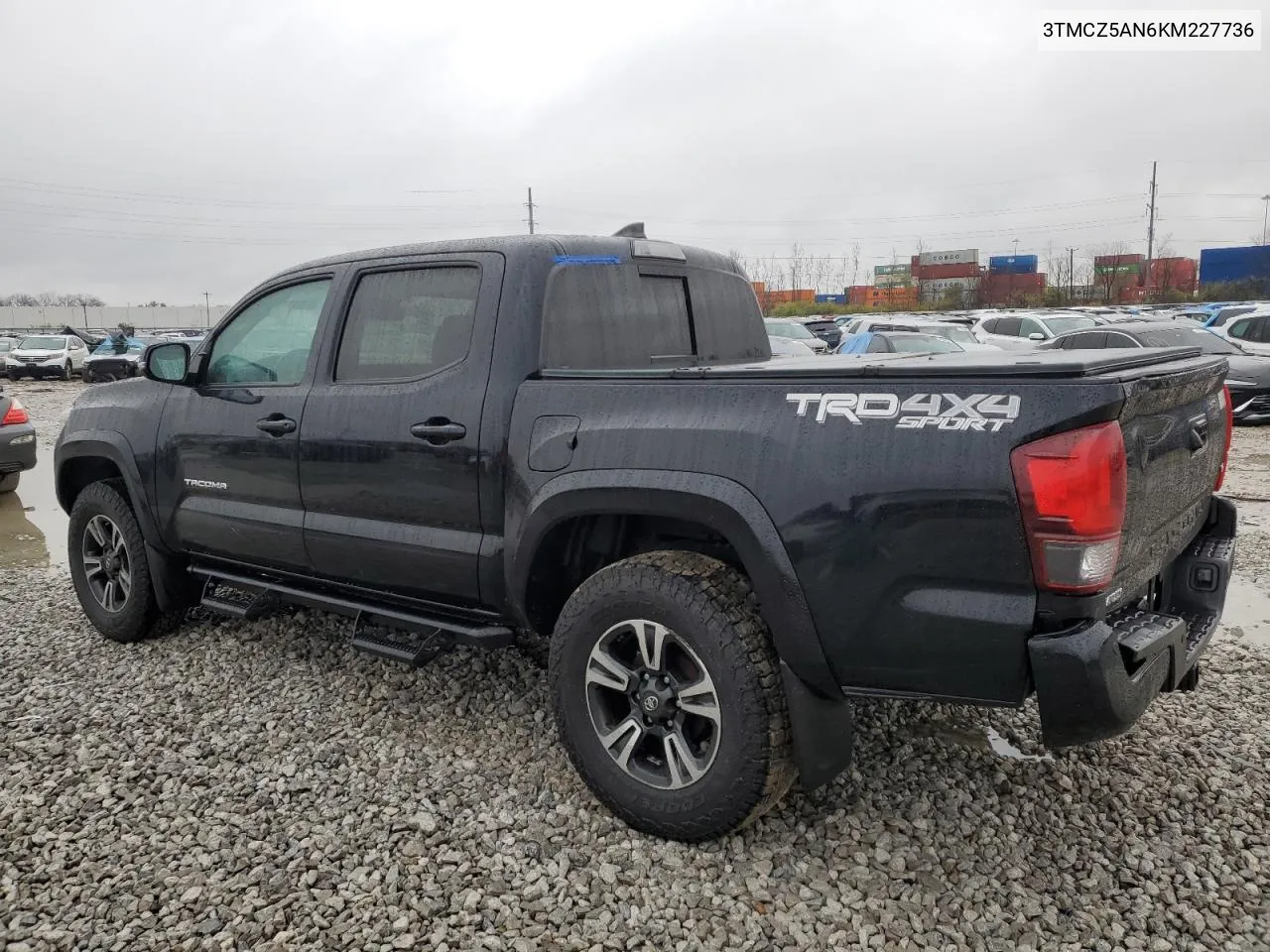 2019 Toyota Tacoma Double Cab VIN: 3TMCZ5AN6KM227736 Lot: 81091704