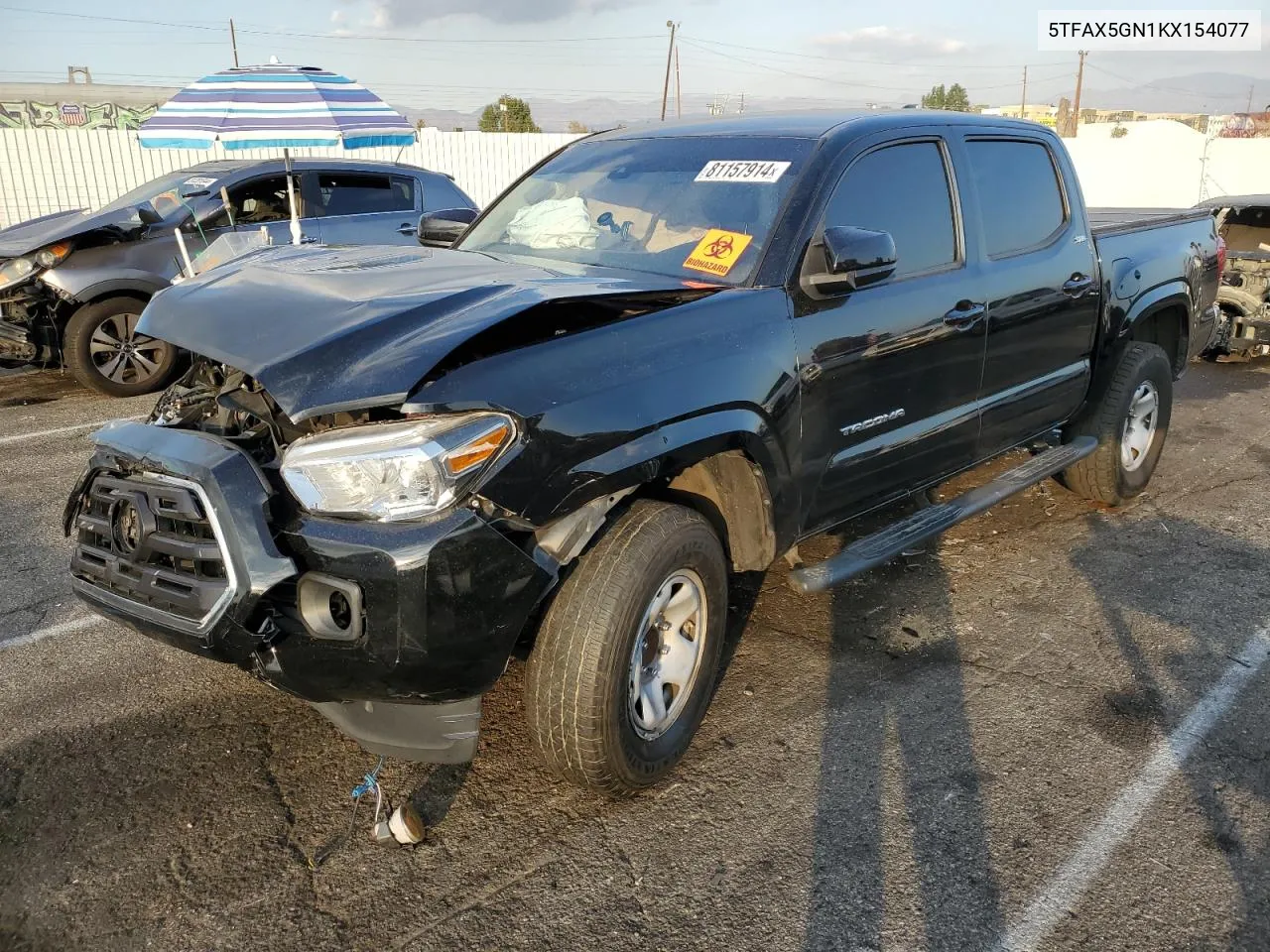 2019 Toyota Tacoma Double Cab VIN: 5TFAX5GN1KX154077 Lot: 81157914