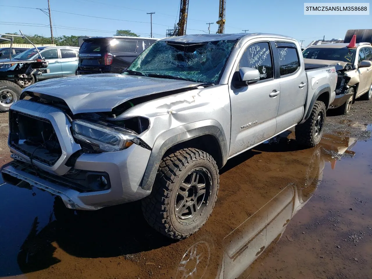 2020 Toyota Tacoma Double Cab VIN: 3TMCZ5AN5LM358688 Lot: 46693344